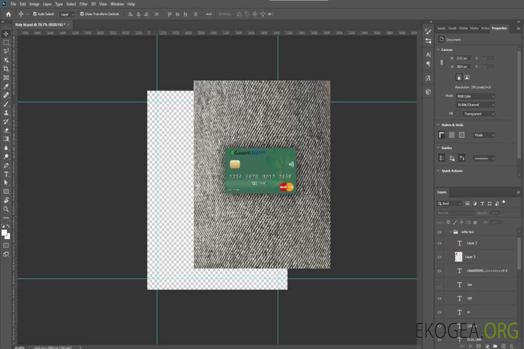 Roumanie Garanti BBVA mastercard photolook recto template
